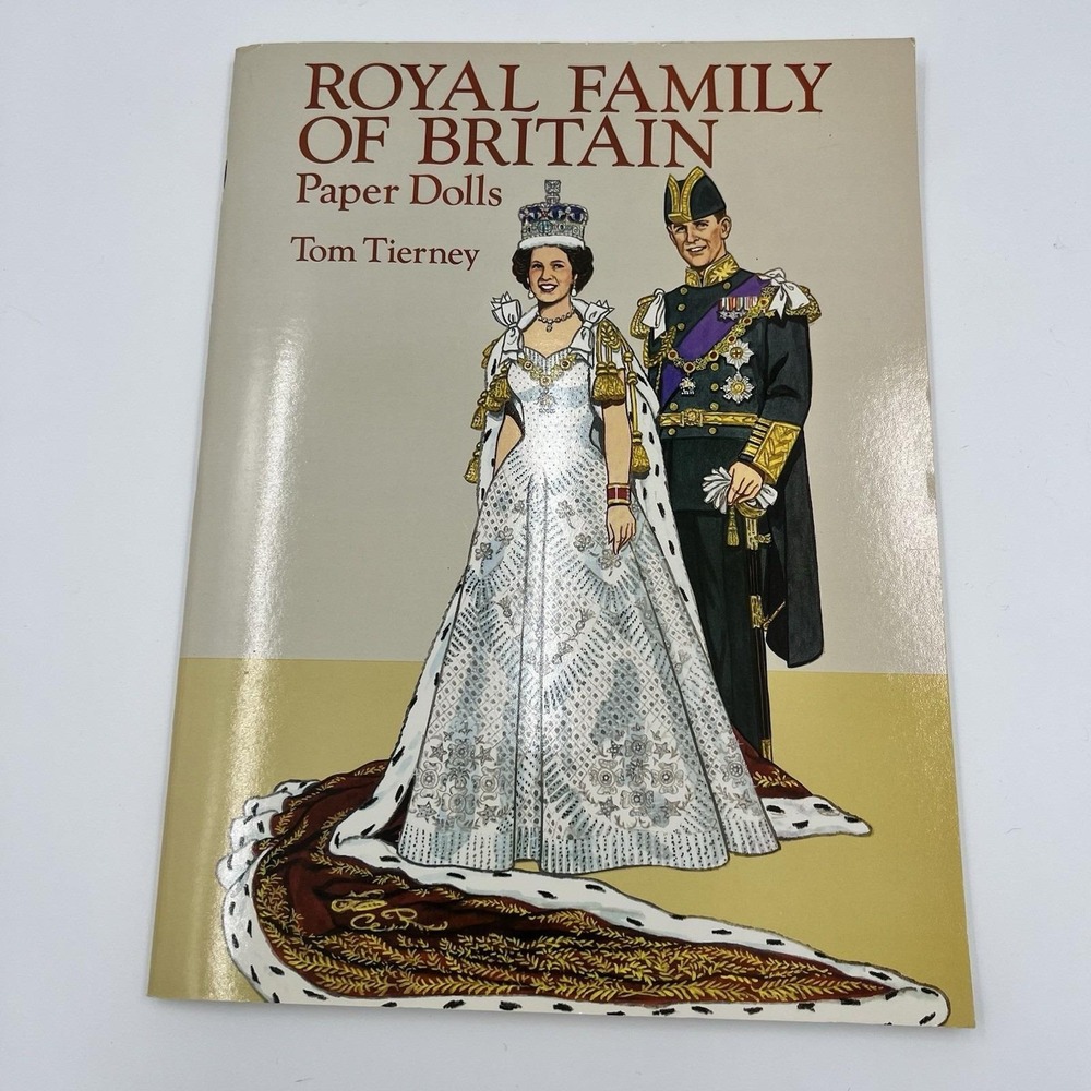 Royal Family of Britain Paper Dolls Tom Tierney Dover 1994 ISBN 0486278239 Vtg